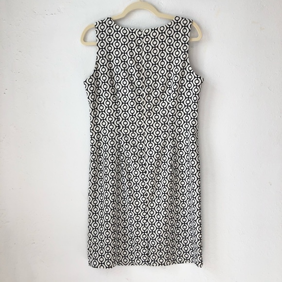 Mario Serrani Italy printed blk white dress sz md - Picture 5 of 10